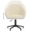 vidaXL Pasukamos valgomojo kėdės, 4vnt., kreminės spalvos, aksomas