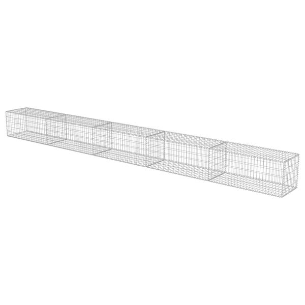 vidaXL Gabiono siena su dang., galvanizuotas plienas, 600x50x50cm