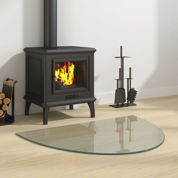 vidaXL Židinio stiklo plok&scaron;tė, 800x600 mm, pusapvalė