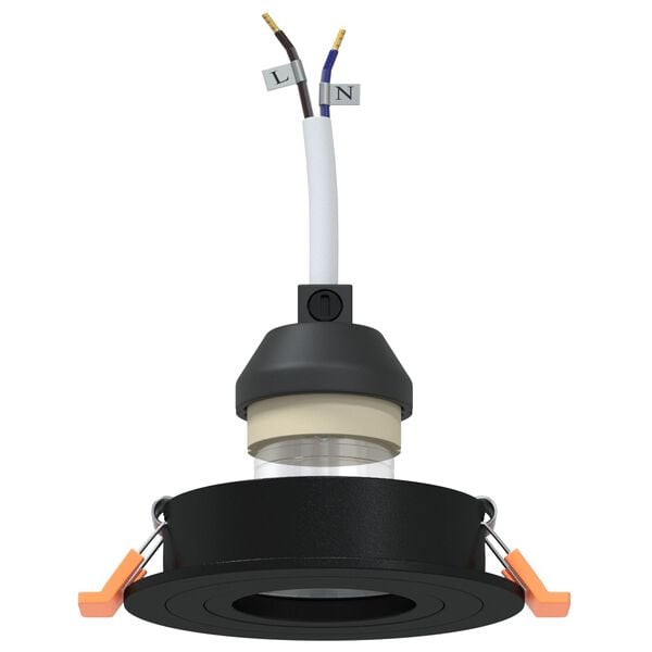 vidaXL Spotlight'ai su prožektoriais 6 pcs Juoda 9 x 9 x cm Aliuminis