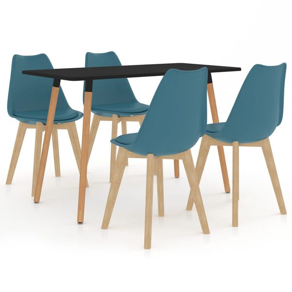 vidaXL Valgomojo baldų komplektas, 5 dalių, turkio (287243+288396)