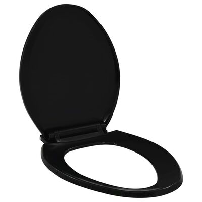 vidaXL Klozeto sėdynė su Soft-close mechanizmu, juoda