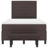 vidaXL Kiemas lova su čiužiniu Tamsiai rudas 120 x 190 cm audinys