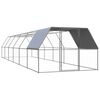 vidaXL Lauko narvas vi&scaron;čiukams, 3x12x2m, galvanizuotas plienas