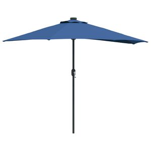vidaXL Sodo skėtis 294 x 150 x 224 cm Poliesteris ir plienas Azurblau
