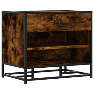 vidaXL batų suoliukas rūkytas ąžuolas 60x40x53,5 cm Mediena ir metalas