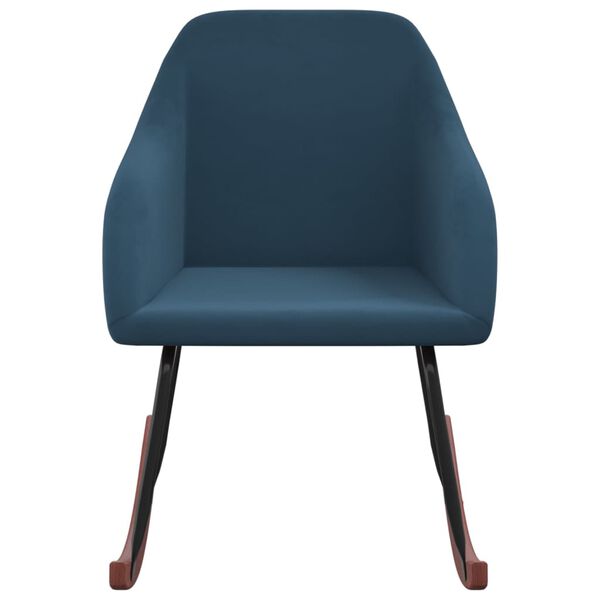 vidaXL Supama kėdė, mėlynos spalvos, aksomas