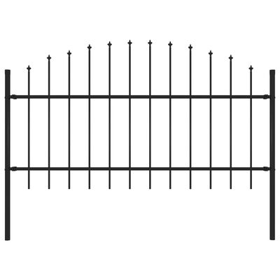 vidaXL Lauko tvora su iečių viršug., juoda, (1-1,25)x1,7m, plienas
