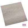 vidaXL Grindų lentos 55 pcs Taupe 5,11 m&sup2; PVC
