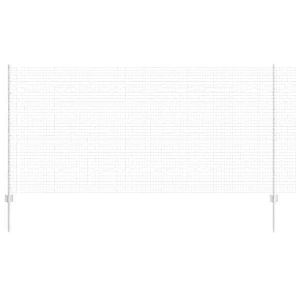 vidaXL Tvora su stulpais Sidabro 1,2 x 50 m Plienas