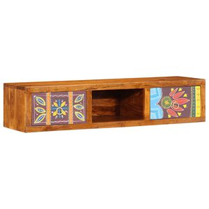 vidaXL Sieninė TV spintelė Daugiaspalvė 100x30x22 Akacijos masyvo