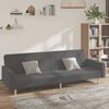 vidaXL Dvivietė sofa-lova, &scaron;viesiai pilkos spalvos, audinys