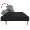 vidaXL Dvivietė sofa-lova su pakoja, juodos spalvos, audinys