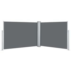 vidaXL I&scaron;traukiama &scaron;oninė pertvara, antracito spalvos, 100x1000cm