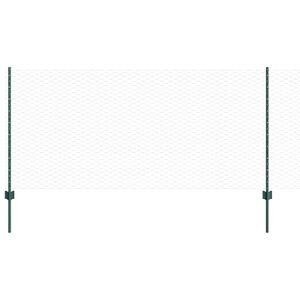 vidaXL Hexagonal Fence with Post 10 x 1 m PVC dengtas plienas Žalia