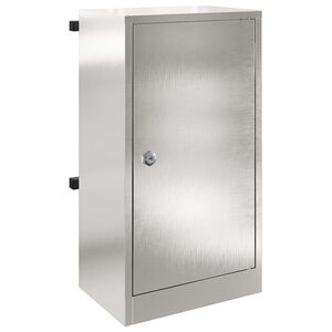 vidaXL mailbox su durimis Sidabro 30 x 20 x 55 cm Nerūdijantis Plienas