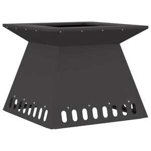 vidaXL Ugnies dubuo Juoda Atmosferos poveikiui atsparus plienas