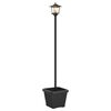 vidaXL Saulės lempos stulpas su vazonu Juoda 32 x 32 x 158 cm