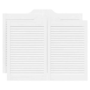 vidaXL varstomos durys su žaliuzėmis, 2 porų baltos spalvos 80x100 cm