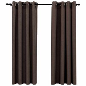 vidaXL Naktinės užuolaidos su kilputėmis, 2vnt., taupe, 140x175cm