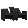 vidaXL Atlo&scaron;iamas dvivietis krėslas, juodas, audinys