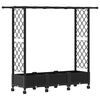 vidaXL Pakeltas lovas su trelėmis ir stogu Juoda 164 x 40 x 127 cm PP