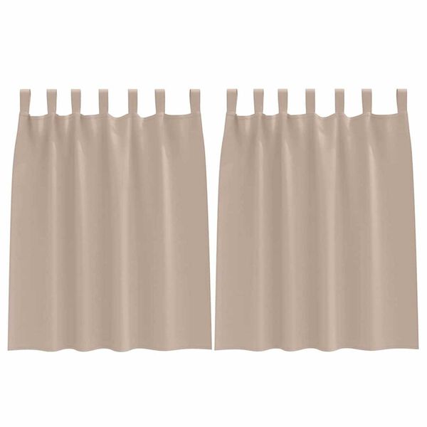vidaXL Užuolaidos su žiedais, blokuojančios &scaron;viesą 2 pcs Taupe