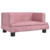 vidaXL Vaiki&scaron;ka sofa, rožinės spalvos, 60x40x30cm, aksomas