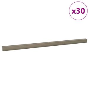 vidaXL Laiptų profiliai 30 vnt. &scaron;ampano 67 x 3 x 2 cm Aliuminis