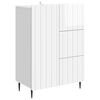 vidaXL Kabalas Itin blizgi balta 66 x 34,5 x 91,5 cm Apdirbta mediena