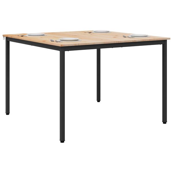 vidaXL Valgomojo stalas Natūrali 110 x 110 x 75 cm