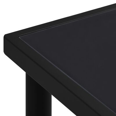 vidaXL Sodo stalas, juodos spalvos, 190x90x74cm, plienas