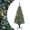 vidaXL Dirbtinė Kalėdų eglutė Žalia 150 cm PVC ir Plienas ir Plastikas