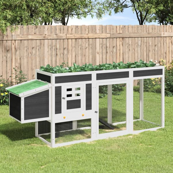 vidaXL Vi&scaron;tidė, pilkos spalvos, 204x50x84cm, pu&scaron;ies medienos masyvas