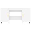 vidaXL Rašomasis stalas, baltos spalvos, 140x50x75cm, apdirbta mediena