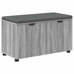 vidaXL Koridoriaus suolas su pagalve Pilka Sonoma 80 x 38 x 46 cm