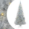 vidaXL Kalėdų eglutė su 300 LED s stovu Sidabro 240 cm PET