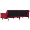 vidaXL Dvivietė sofa-lova su dvejomis pagalvėmis, vyno, aksomas