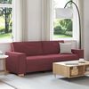 vidaXL Trivietė sofa, vyno raudonumo, 180 cm, audinys