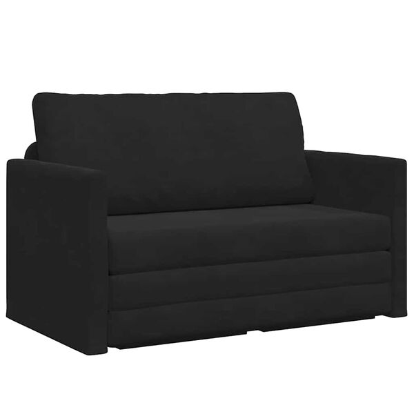 vidaXL Sofa lova 110cm Juoda Aksomas