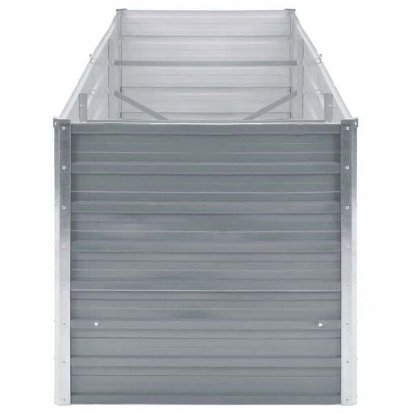 vidaXL Lovelis, pilkas, galvanizuotas plienas, 240x80x77cm