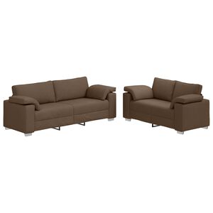 vidaXL Sofa 2 pcs Ruda 219 x 80 x 82 cm audinys