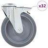 vidaXL Ratukai, 32vnt., 125mm, pasukami, varžtu tvirtinami