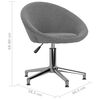 vidaXL Pasukamos valgomojo kėdės, 6vnt., &scaron;viesiai pilkos, audinys