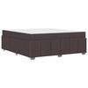 vidaXL Lovos rėmas su čiužiniu Tamsiai rudas 180 x 200 cm audinys