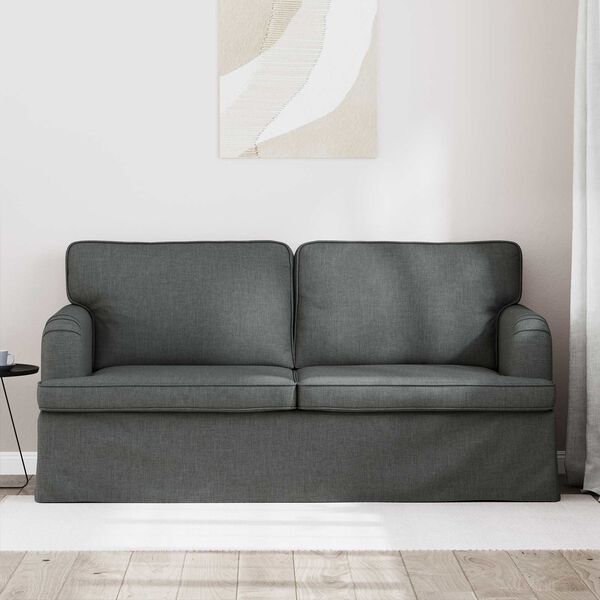 vidaXL Sofa Tamsiai pilka 142 x 80 x 85 cm audinys