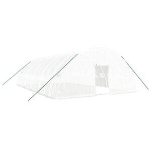 vidaXL &Scaron;iltnamis su plieno rėmu, baltos spalvos, 10x6x2,85m, 60m&sup2;