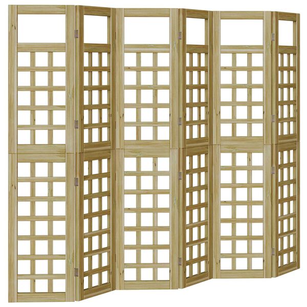 vidaXL Privatumo uždanga 6 pcs Ruda 240 x 180 cm