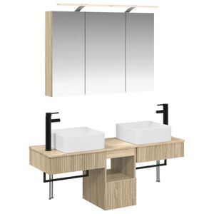 vidaXL Vonios spintos komplektas 4 vnt. Sonoma ąžuolas