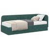 vidaXL Kampinė lovos konstrukcija Tamsiai žalia 80 x 200 cm Aksomas